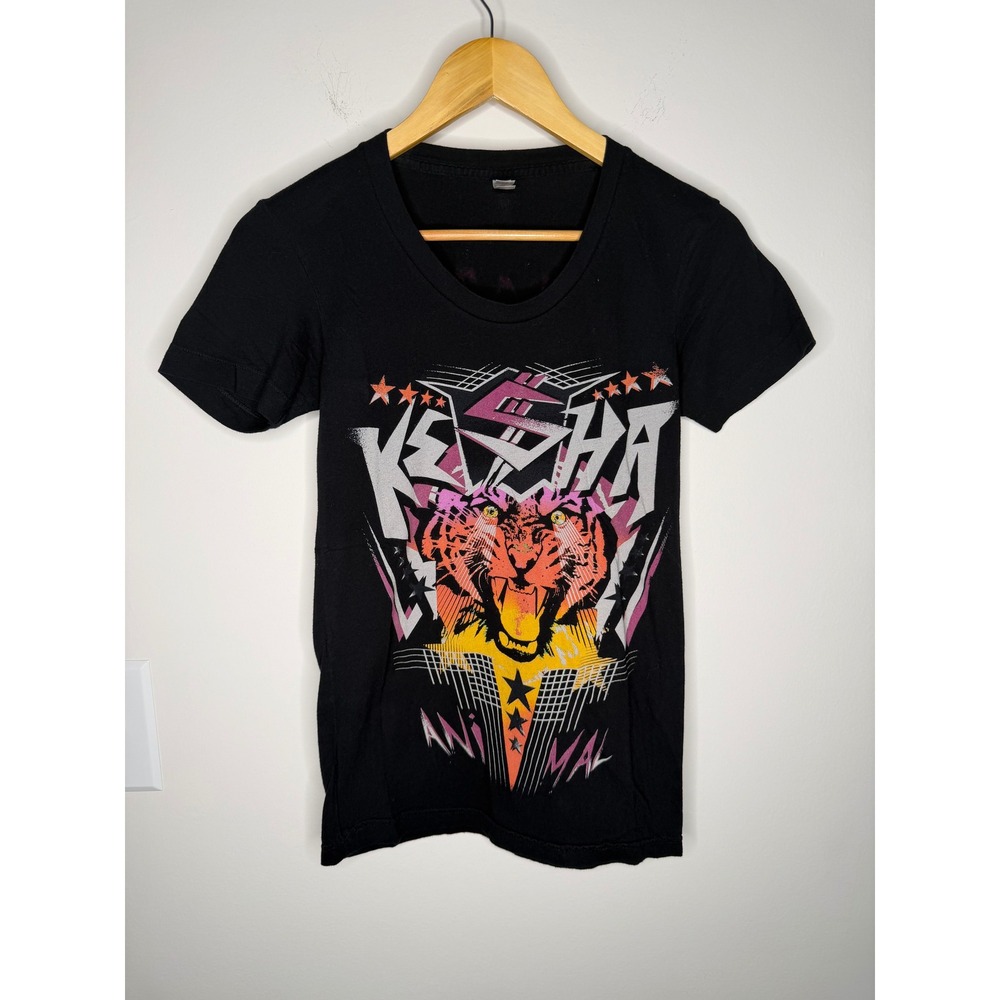 Kesha Animal 2010 Concert Tour T-Shirt American Apparel Black Small/Medium